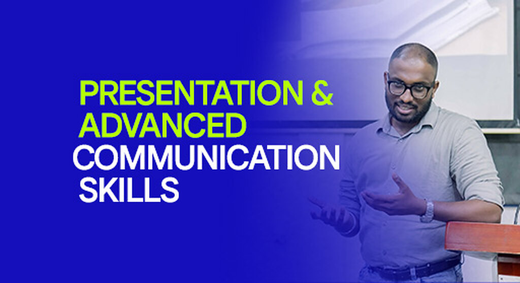 Presentation & Advanced Communication Skills — student presenting in a lecture theatre